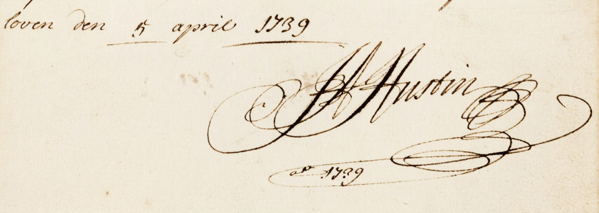 Handtekening Hustin
