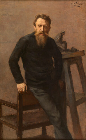 Constantin Meunier, portret door Isidore Verheyden in 1887.